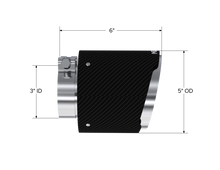 Load image into Gallery viewer, MBRP Universal Carbon Fiber Tip, 3in. ID./5in. OD./ 6.13in L. Angle Cut Dual Wall Tips MBRP
