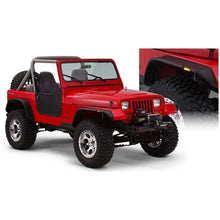 Load image into Gallery viewer, Bushwacker 87-95 Jeep Wrangler Flat Style Flares 4pc Excludes Renegade - Black Fender Flares Bushwacker
