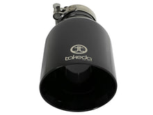 Load image into Gallery viewer, aFe Takeda 409 SS Clamp-On Exhaust Tip 2.5in. Inlet / 4.5in. Outlet / 9in. L - Black Tips aFe
