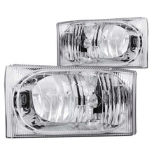 Load image into Gallery viewer, ANZO 2000-2004 Ford Excursion Crystal Headlights Chrome 2pc Headlights ANZO
