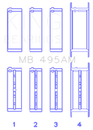 King Infiniti/Nissan 181CI 3.0L VG30DE/TT V6/122CI 2.0L VG20DET V6 (Size STD) Main Bearing Set Bearings King Engine Bearings