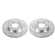 Power Stop 11-16 Mini Cooper Countryman Front Evolution Drilled & Slotted Rotors - Pair Brake Rotors - Slot & Drilled PowerStop