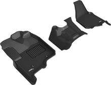 Load image into Gallery viewer, 3D MAXpider 12-16 Ford F-250 350 450 Bench Seat No Floor Shift Kagu 1st Row Floormats - Black Floor Mats - Rubber 3D MAXpider   
