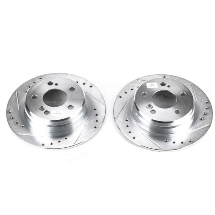 Power Stop 90-93 Mercedes-Benz 300SL Rear Evolution Drilled & Slotted Rotors - Pair Brake Rotors - Slot & Drilled PowerStop