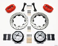 Wilwood Dynapro Rear Kit 12.19in Drilled Red Subaru Impreza WRX Big Brake Kits Wilwood