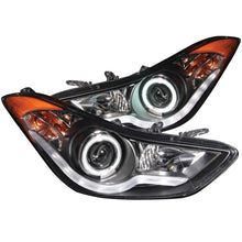 Load image into Gallery viewer, ANZO 2011-2014 Hyundai Elantra Projector Headlights w/ Halo Black (CCFL) Headlights ANZO

