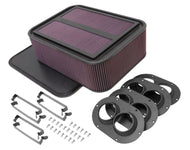 K&N Custom Racing Assembly Generation 2 Carbon Fiber Air Box - Large w/ 2.50in Air Horn | 100-8558