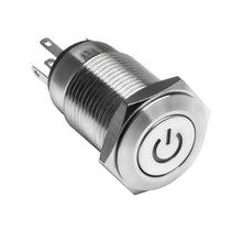Load image into Gallery viewer, Oracle Pre-Wired Power Symbol On/Off Flush Mount LED Switch - UV/Purple SEE WARRANTY Light Accessories and Wiring ORACLE Lighting
