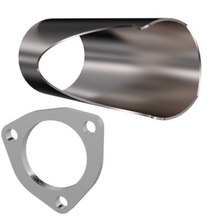 Load image into Gallery viewer, QTP 2.25in Weld-On QTEC DIY Cutout Pipe Exhaust Cutouts QTP
