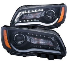 Load image into Gallery viewer, ANZO 2011-2014 Chrysler 300 Projector Headlights w/ Plank Style Design Black Headlights ANZO
