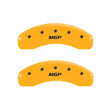 Load image into Gallery viewer, MGP Rear set 2 Caliper Covers Engraved Rear MGP Yellow finish black ch Caliper Covers MGP
