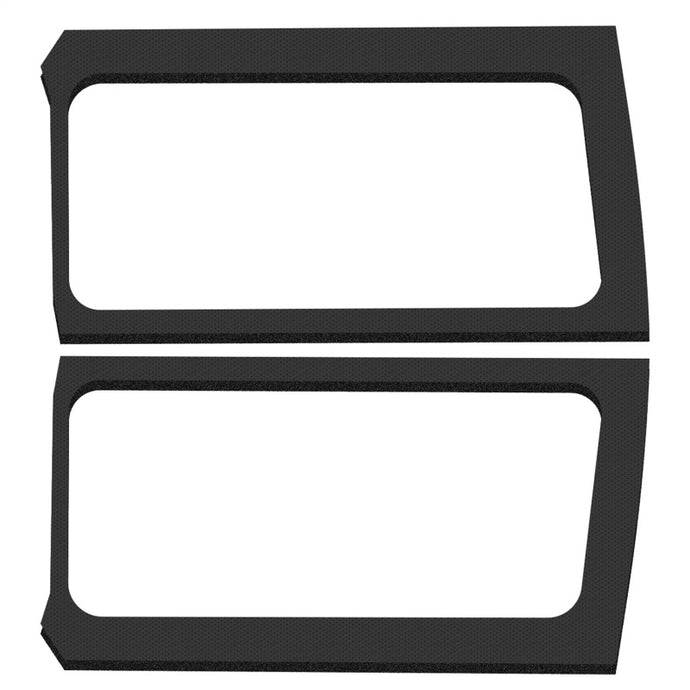 DEI 18-23 Jeep Wrangler JL 2-Door Boom Mat Rear Side Window Trim - 2 Piece - Black Leather Look Hard Top Accessories DEI   
