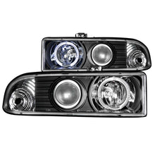Load image into Gallery viewer, ANZO 1998-2005 Chevrolet S-10 Projector Headlights w/ Halo Black Headlights ANZO
