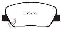 Load image into Gallery viewer, EBC 09+ Hyundai Genesis Coupe 2.0 Turbo Yellowstuff Front Brake Pads Brake Pads - Performance EBC   

