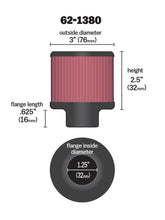 Load image into Gallery viewer, K&amp;N 1.25in Flange ID x 3in OD x 2.5 inch H Rubber Base Crankcase Vent Filter Air Filters - Universal Fit K&amp;N Engineering   
