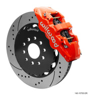 Wilwood AERO6 Front Big Brake Kit 14.00in Drilled Red Rotor - 97-13 Chevrolet Corvette C5/C6/Z06 Big Brake Kits Wilwood