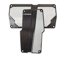 Load image into Gallery viewer, NRG Brushed Aluminum Sport Pedal A/T - Black w/Silver Carbon Pedal Covers NRG
