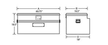 Load image into Gallery viewer, Tradesman Aluminum Flush Mount Truck Tool Box Full/Slim Line (60in.) - Black Truck Boxes &amp; Storage Tradesman
