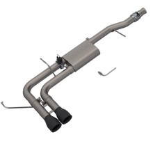 Load image into Gallery viewer, QTP 14-18 Chevy Silverado 1500 4.8L/5.3L EC/CC SB 304SS Screamer Cat-Back Side Exit w/4.5in Blk Tips Catback QTP
