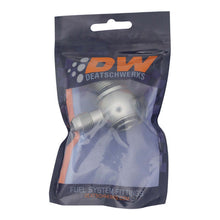 Load image into Gallery viewer, DeatschWerks 10AN ORB Male to 6AN Male Flare Low Profile 90-Degree Swivel - Anodized DW Titanium Fittings DeatschWerks
