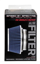 Load image into Gallery viewer, Spectre Adjustable Conical Air Filter 2-1/2in. Tall (Fits 3in. / 3-1/2in. / 4in. Tubes) - Blue Air Filters - Universal Fit Spectre

