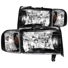 Load image into Gallery viewer, ANZO 1994-2001 Dodge Ram Crystal Headlights Black Headlights ANZO
