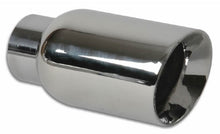 Load image into Gallery viewer, Vibrant 2.5in ID Single 4in OD Round SS Exhaust Tip (Double Wall Angle Cut) Tips Vibrant
