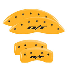 Load image into Gallery viewer, MGP 4 Caliper Covers Engraved Front &amp; Rear RT Yellow finish black ch Caliper Covers MGP

