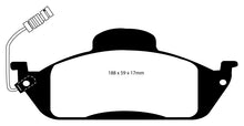 Load image into Gallery viewer, EBC 98 Mercedes-Benz M-Class (ML) ML320 3.2 Redstuff Front Brake Pads Brake Pads - Performance EBC   
