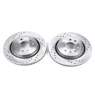 Power Stop 03-11 Saab 9-3 Rear Evolution Drilled & Slotted Rotors - Pair Brake Rotors - Slot & Drilled PowerStop