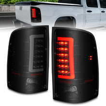 Load image into Gallery viewer, ANZO 2007-2013 GMC Sierra LED Tail Lights w/ Light Bar Black Housing Smoke Lens Tail Lights ANZO
