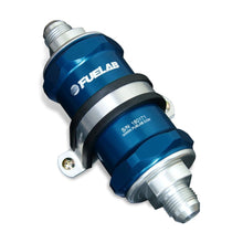 Load image into Gallery viewer, Fuelab 818 In-Line Fuel Filter Standard -12AN In/Out 40 Micron Stainless - Blue Fuel Filters Fuelab
