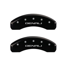 Load image into Gallery viewer, MGP 4 Caliper Covers Engraved Front &amp; Rear Denali Black finish silver ch Caliper Covers MGP
