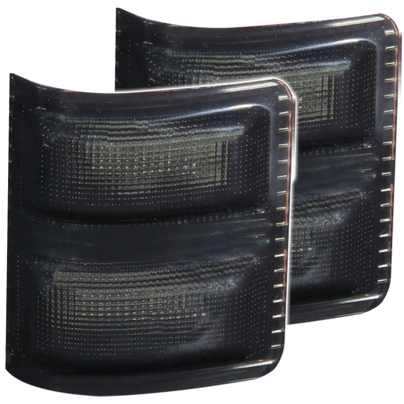 ANZO LED Mirror Lights 2008-2015 Ford F-250 LED Mirror Lights Smoke w/ Amber LED Lights Corner ANZO