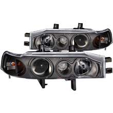Load image into Gallery viewer, ANZO 1990-1993 Honda Accord Projector Headlights w/ Halo Black 1pc Headlights ANZO
