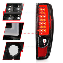 Load image into Gallery viewer, ANZO 2004-2012 Chevrolet Colorado/ GMC Canyon LED Tail Lights w/ Light Bar Black Housing Tail Lights ANZO
