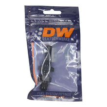Load image into Gallery viewer, DeatschWerks 6AN Male Flare to Straight 3/8in Single Hose Barb - Anodized Matte Black Fittings DeatschWerks
