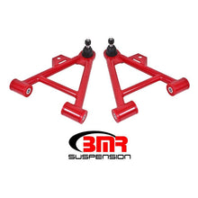 Load image into Gallery viewer, BMR 79-93 Fox Mustang Lower Non-Adj. A-Arms (Coilover Only) w/ STD. Ball Joint (Poly) - Red Control Arms BMR Suspension
