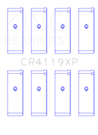 King Mitsubishi 4G91/4G92/4G93 16V (Size 0.25mm) XP - Series Performance Rod Bearing Set Bearings King Engine Bearings