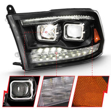 Load image into Gallery viewer, ANZO 2009-2018 Dodge Ram 1500 Led Projector Plank Style Switchback H.L Halo Black Amber (OE Style) Headlights ANZO
