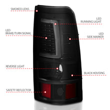 Load image into Gallery viewer, ANZO 2003-2006 Chevy Silverado 1500 LED Taillights Plank Style Black w/Smoke Lens Tail Lights ANZO

