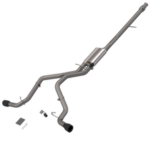 Load image into Gallery viewer, QTP 14-18 Chevy Silverado 1500 4.8L/5.3L EC/CC SB 304SS Screamer Cat-Back Rear Exit w/4.5in Blk Tips Catback QTP
