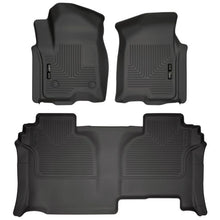 Load image into Gallery viewer, Husky Liners 19-23 GMC Sierra 1500 Double Cab Weatherbeater Black Front &amp; 2nd Seat Floor Liners Floor Mats - Rubber Husky Liners
