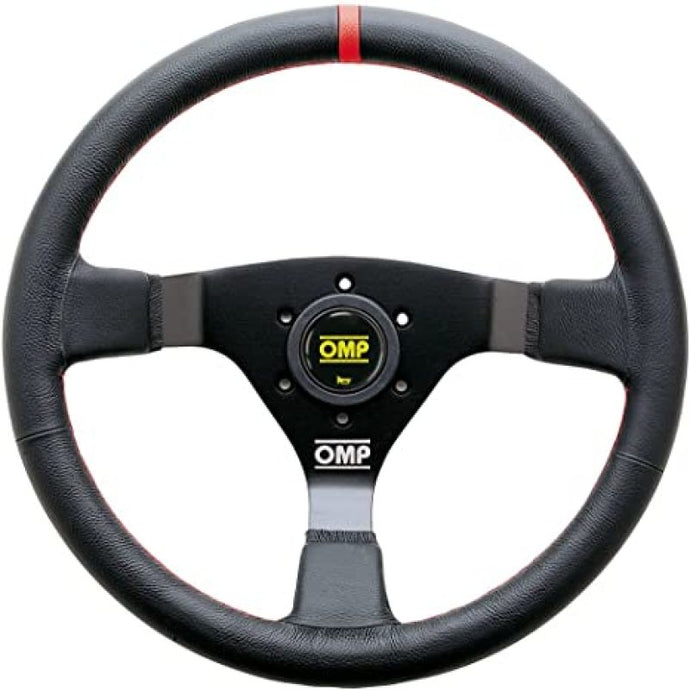 OMP WRC Steering Wheel Black/Red Leather Steering Wheels OMP   