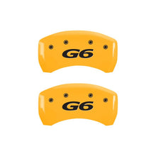Load image into Gallery viewer, MGP 4 Caliper Covers Engraved Front Pontiac Rear G6 Yellow Finish Black Char 2007 Pontiac G5 Caliper Covers MGP
