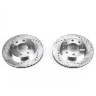 Power Stop 91-93 Eagle GTX Front Evolution Drilled & Slotted Rotors - Pair Brake Rotors - Slot & Drilled PowerStop   