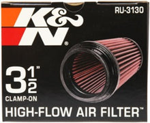 Load image into Gallery viewer, K&amp;N Filter Universal Rubber Filter 3 1/2 inch Flange 4 5/8 inch Base 3 1/2 inch Top 7 inch Height Air Filters - Universal Fit K&amp;N Engineering   
