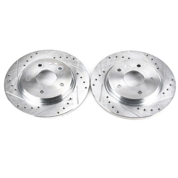 Power Stop 08-16 Chrysler Town & Country Rear Evolution Drilled & Slotted Rotors - Pair Brake Rotors - Slot & Drilled PowerStop