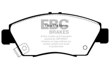 Load image into Gallery viewer, EBC 12 Acura ILX 1.5 Hybrid Yellowstuff Front Brake Pads Brake Pads - Performance EBC   
