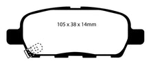 Load image into Gallery viewer, EBC 03-05 Infiniti FX35 3.5 Yellowstuff Rear Brake Pads Brake Pads - Performance EBC   
